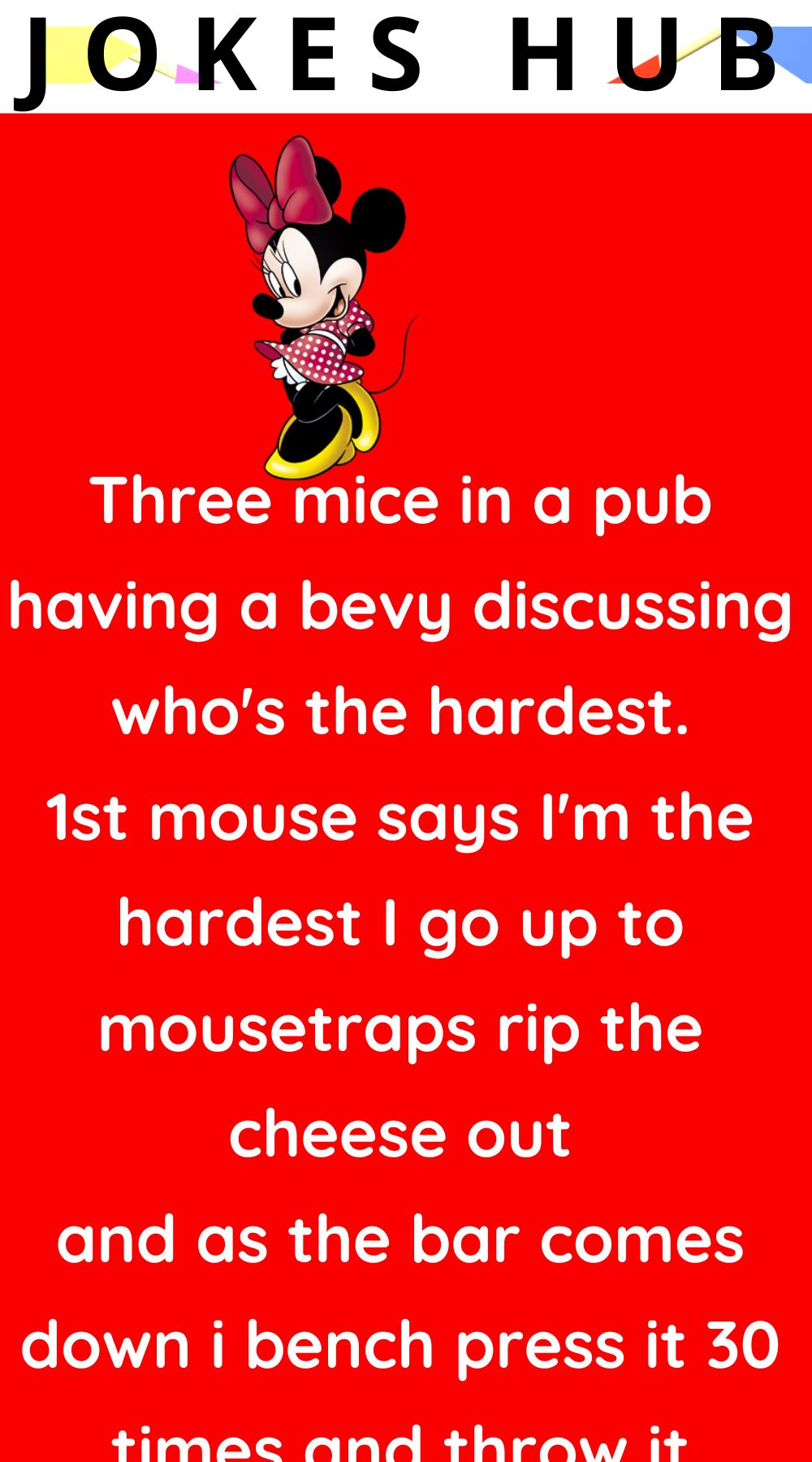 Three mice in a pub