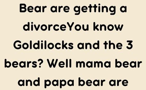 Bear are getting a divorce