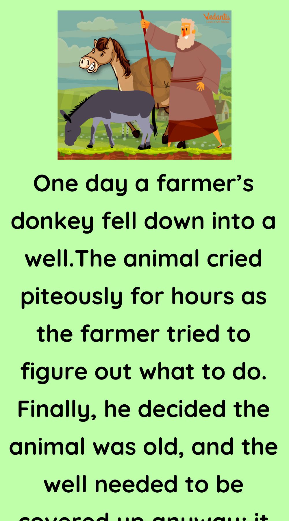 Farmers donkey fell down into a well - Jokes Academy