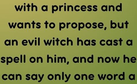 A man is madly in love with a princess