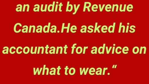 A man was called in for an audit by Revenue Canada