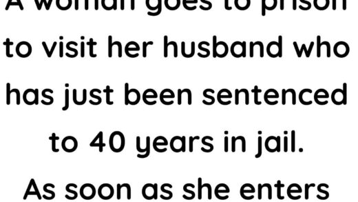 A woman goes to prison to visit her husband