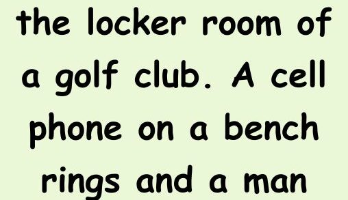 Several men are in the locker room of a golf club