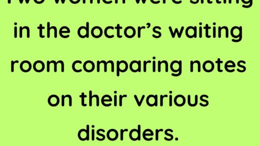 Two women were sitting in the doctor’s waiting room