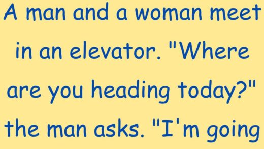 A man and a woman meet in an elevator