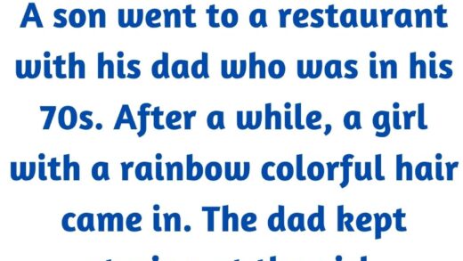 A son went to a restaurant