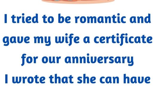 My wife a certificate for our anniversary